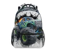 Funny Mon-Ster Truck Backpack Causal Backpacks Travel School Bag For Hunting Daily Treeking 29X40Cm