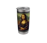 Funny Mona Lisa Holding Drum Sticks Drum Humor for Drummers Stainless Steel Insulated Tumbler