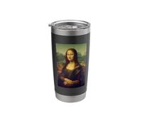 Funny Mona Lisa Irish Flag St.Patrick's Day PAPL2132 Stainless Steel Insulated Tumbler