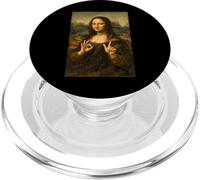 Funny Mona Lisa OK Peace Sign Art Parody Masterpiece PopSockets PopGrip for MagSafe