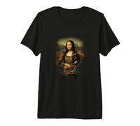 Funny Mona Lisa Pitmaster BBQ Smoker Grill Party Gift Premium T-Shirt