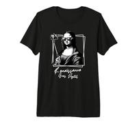 Funny Mona Lisa Selfie Renaissance Art Goes Digital Design Premium T-Shirt