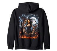 Funny Mona Lisa Unleashed 90s Bootleg Sarcastic Meme Zip Hoodie