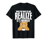 Funny Monday Workdays Quotes for Cat Persons T-Shirt