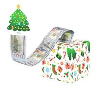 Funny Money Gift Box, Christmas Money Pull Box, Christmas Boxes For Gift, With 50 Pieces Transparent Bags, For Parties, School, Home, Office, Store, Family, Friends, Adults
