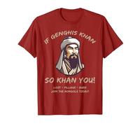 Funny Mongols Quotes Genghis Khan. Funny Story T-Shirt, Men, Cranberry Red, Medium