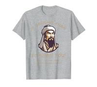 Funny Mongols Quotes Genghis Khan. Funny Story T-Shirt, Men, Heather Grey, Medium