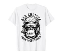 Funny Monkey Bad Choices Make Good Stories T-Shirt