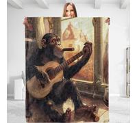 Funny Monkey Blanket Lightweight Sofa Throws Thick Bed Throw For All Season Home Decor Office S