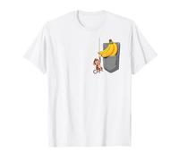 Funny Monkey Climbs A Tshirt To Get Banana Kids Cute Monkey T-Shirt