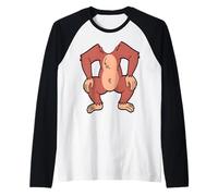 Funny Monkey Costume Raglan Baseball Tee