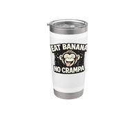 Funny Monkey Eat Banana Never Cramp Design Primate Laughs Stainless Steel Insulated Tumbler