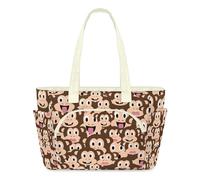 Funny Monkey Head Tote Bag for Women Monkey Handbag Lightweight Quilted Puffer Tote Bags Large Zip Briefcase Shoulder Bag for Travel Work Gym