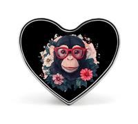 Funny Monkey Heart Badge Funny Lapel Pins Personalized Button Brooch Pin for Clothing Bag Accessories