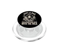 Funny Monkey Just A Dad Who Always Came Back with The Milk PopSockets PopGrip for MagSafe