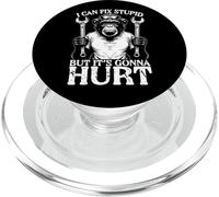 Funny Monkey Mechanic Can Fix Stupid But Its Gonna Hurt PopSockets PopGrip for MagSafe
