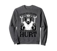 Funny Monkey Mechanic Can Fix Stupid But Its Gonna Hurt Sweatshirt
