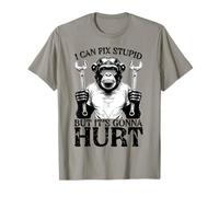 Funny Monkey Mechanic Can Fix Stupid But Its Gonna Hurt T-Shirt