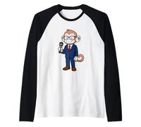 Funny Monkey News Anchor Business Presenter Graphic Raglan Baseball Tee