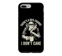 Funny Monkey Theres A 99% Chance I Dont Care Sarcastic Humor Case for iPhone 7 Plus/8 Plus