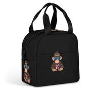 Funny Monkey UK Flag Funny Insulated Bag Lightweight Reusable Lunch Box Printed Tote Bags for Adult Men Women