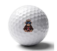 Funny Monkey UK Flag Funny Printed Golf Ball Personalized Practice Balls Cool Accessories Gifts for Golfers Dads Men Women