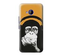 Funny Monkey with Headphone Pop Music Case Cover For HTC U11 Life