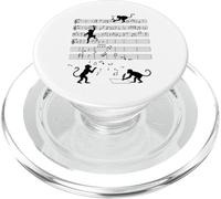 Funny Monkeys Messing with Music Notes PopSockets PopGrip for MagSafe