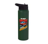 Funny Monorail Train Lover I'm Only Here for The Monorail Stainless Steel Insulated Water Bottle