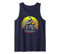 Funny Monster Cat Mom Meowster Sister Riding Purr Power Mama Tank Top