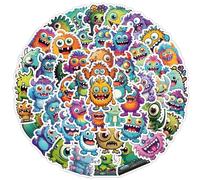 Funny Monster Stickers 50PCS, Waterproof Vinyl Cartoon Decals for Water Bottles Laptops Notebooks Scrapbooks, Fun Pack for Kids Teens Adults Monster Fans