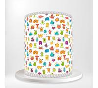 Funny Monsters Shapes Sizes Wrap Around Print A4 Edible Paper Icing Sheet Cake Topper Side Ribbon Border Decor for Personalised Themed Decorations