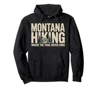 Funny Montana Hiking Theme Wilderness Hiker Trails Outdoor Pullover Hoodie