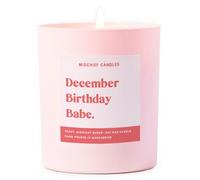 Funny Month Gift for Her Best Friend Scented Soy Wax Pink Candle (December Birthday Babe)