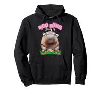 Funny Moo-Deng Cute Baby Famous Pygmy Hippo Pullover Hoodie