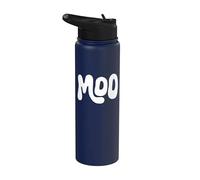 Funny Moo Im A Cow Costume Moo Stainless Steel Insulated Water Bottle