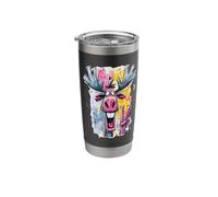 Funny Moose Peace Graffiti Pop Character Graphic Art Face Stainless Steel Insulated Tumbler