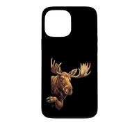 Funny Moose Peeking From Side Wildlife Animal Case for iPhone 13 Pro Max