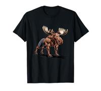 Funny Moose Push-Ups Weightlifting Gym Humor T-Shirt
