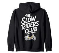 Funny Moped Rider Club Scooter Zip Hoodie
