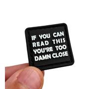 Funny Morale Patch “If You Can Read This” Cat Eye - 1x1 Glow in The Dark PVC Tactical Patch for Airsoft, Backpacks, MOLLE Gear, Outdoor Gear, and EDC Kits