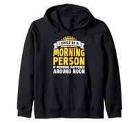 Funny Morning Noon Person Asleep Napping Lazy Sleep Champion Zip Hoodie