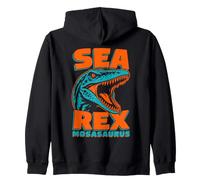 Funny Mosasaurus Prehistoric Sea Predator Dinosaur Zip Hoodie