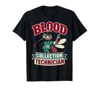 Funny Mosquito Blood Collection Technician Medical Humour Value Graphic T-Shirt, Men, Black, S