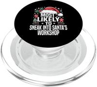 Funny Most Likely To Christmas Family Pajama Matching Xmas PopSockets PopGrip for MagSafe