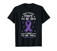 Funny "most people fake being sick" Fibromyalgia awareness T-Shirt