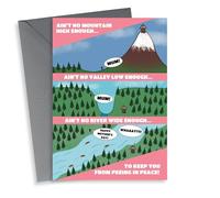 Funny Mothers Day Card - Ain't No Mountain High Enough - To Keep You From Peeing In Peace
