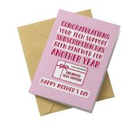 Funny Mothers Day Card - Cute Handmade Happy Birthday Cards for Mom from Daughter or Son, Humorous Mother’s Day Greeting Gift, Heartfelt Gift for Mother, Stepmom, or Grandma, Tech Mom Card