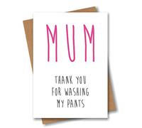 Funny Mothers Day Card for Mum - Thank You For Washing My Pants - Happy Mothers Day