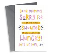 Funny Mother's day card from the baby - Sorry for shouting when I was angry